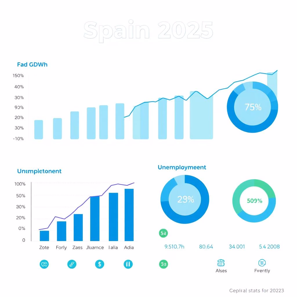Gráficos de previsiones económicas para España 2025