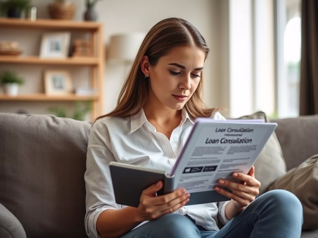 Persona consultando dudas sobre reunificación de préstamos